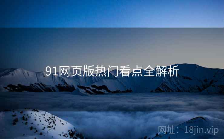 91网页版热门看点全解析 91网页版热门看点全解析