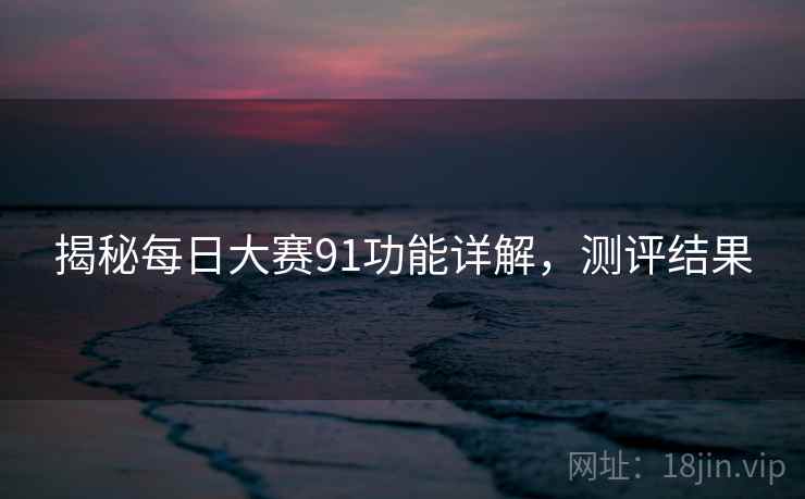 揭秘每日大赛91功能详解，测评结果